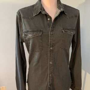 Topman Denim Western Shirt